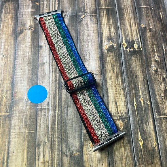 5for$10 Sparkly Glitter Rainbow Soft Strech 38/40/41 Apple Watchband Accessories - Picture 1 of 4